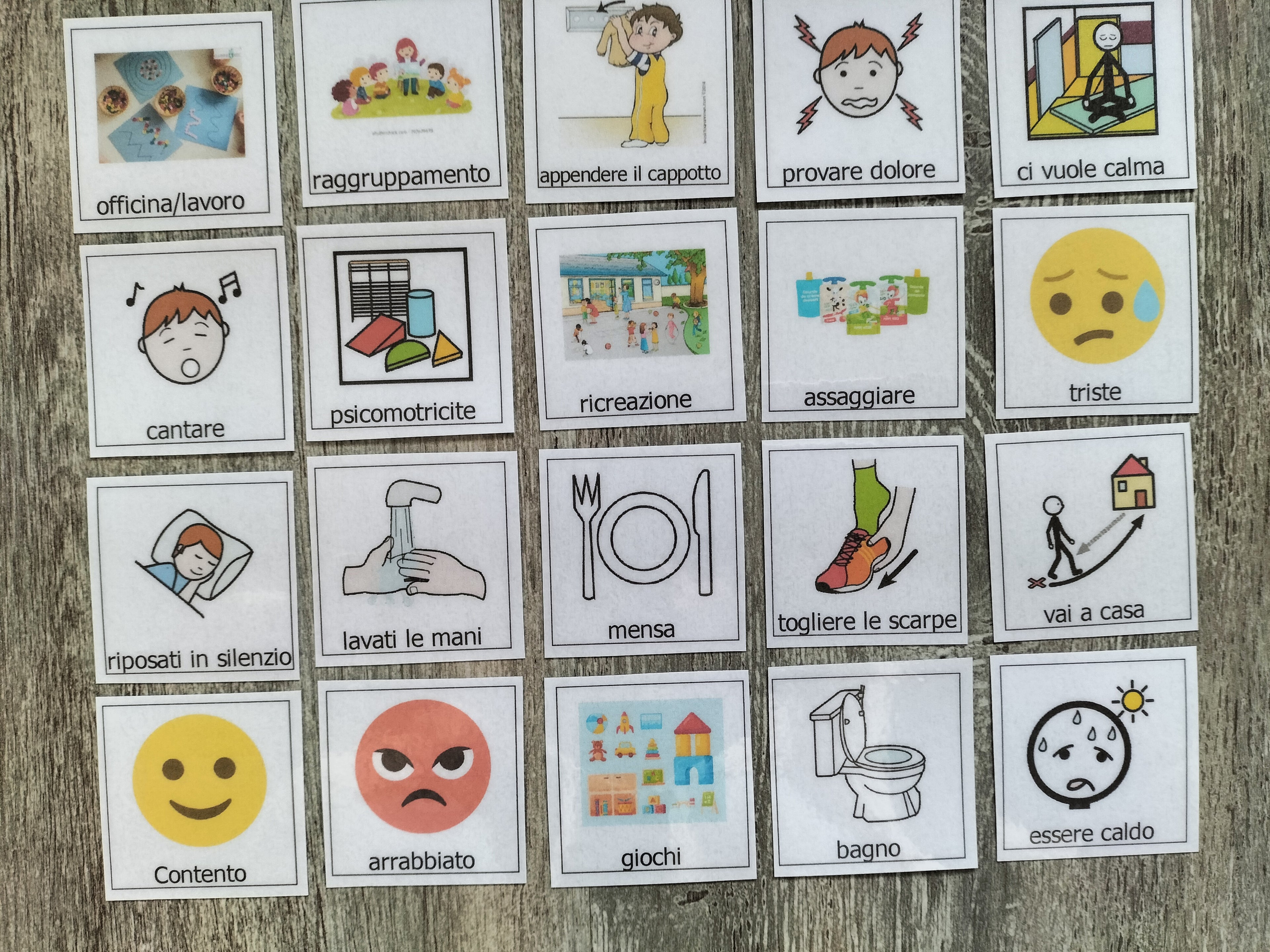 Pittogrammi CAA scuola 30 pezzi – supporto comunicazione bambini autismo e insegnanti