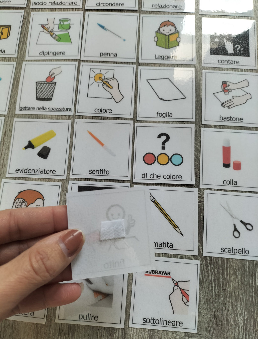 Pittogrammi CAA scuola – 30 pezzi PECS autismo comunicazione bambini