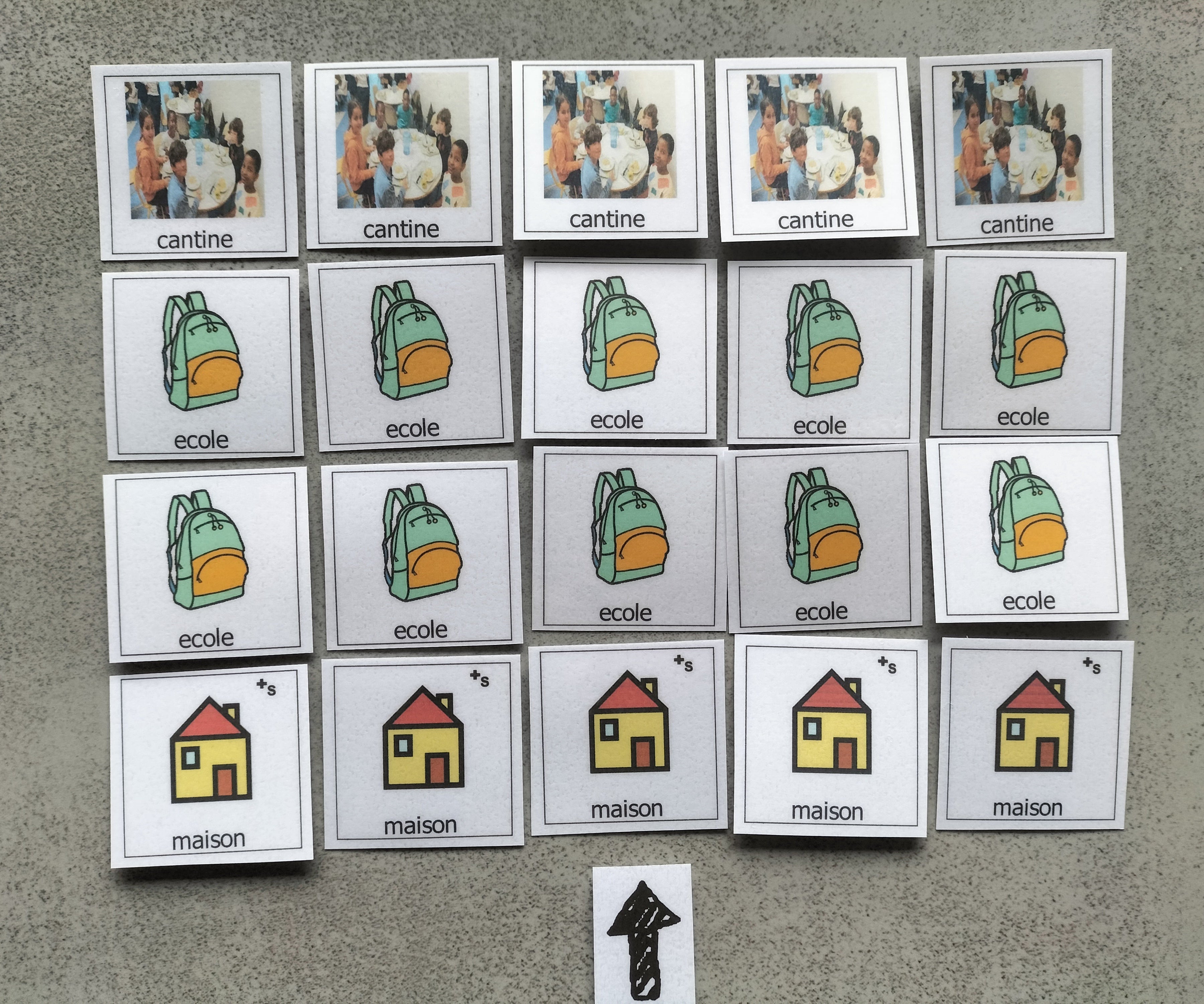 Semainier enfant Montessori avec pictogrammes – Routine semaine école maison cantine – CAA / PECS TSA TDAH