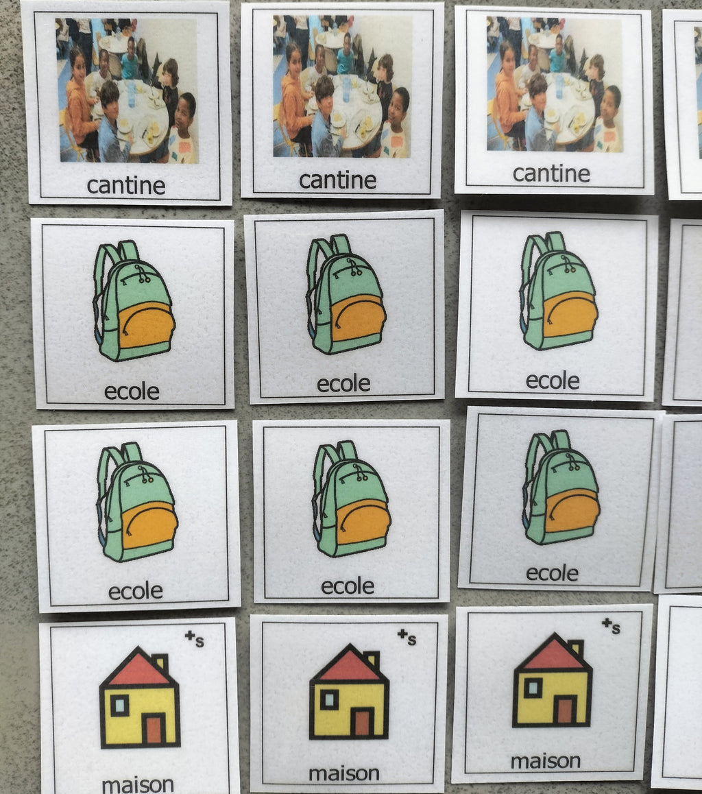 Semainier enfant Montessori avec pictogrammes – Routine semaine école maison cantine – CAA / PECS TSA TDAH