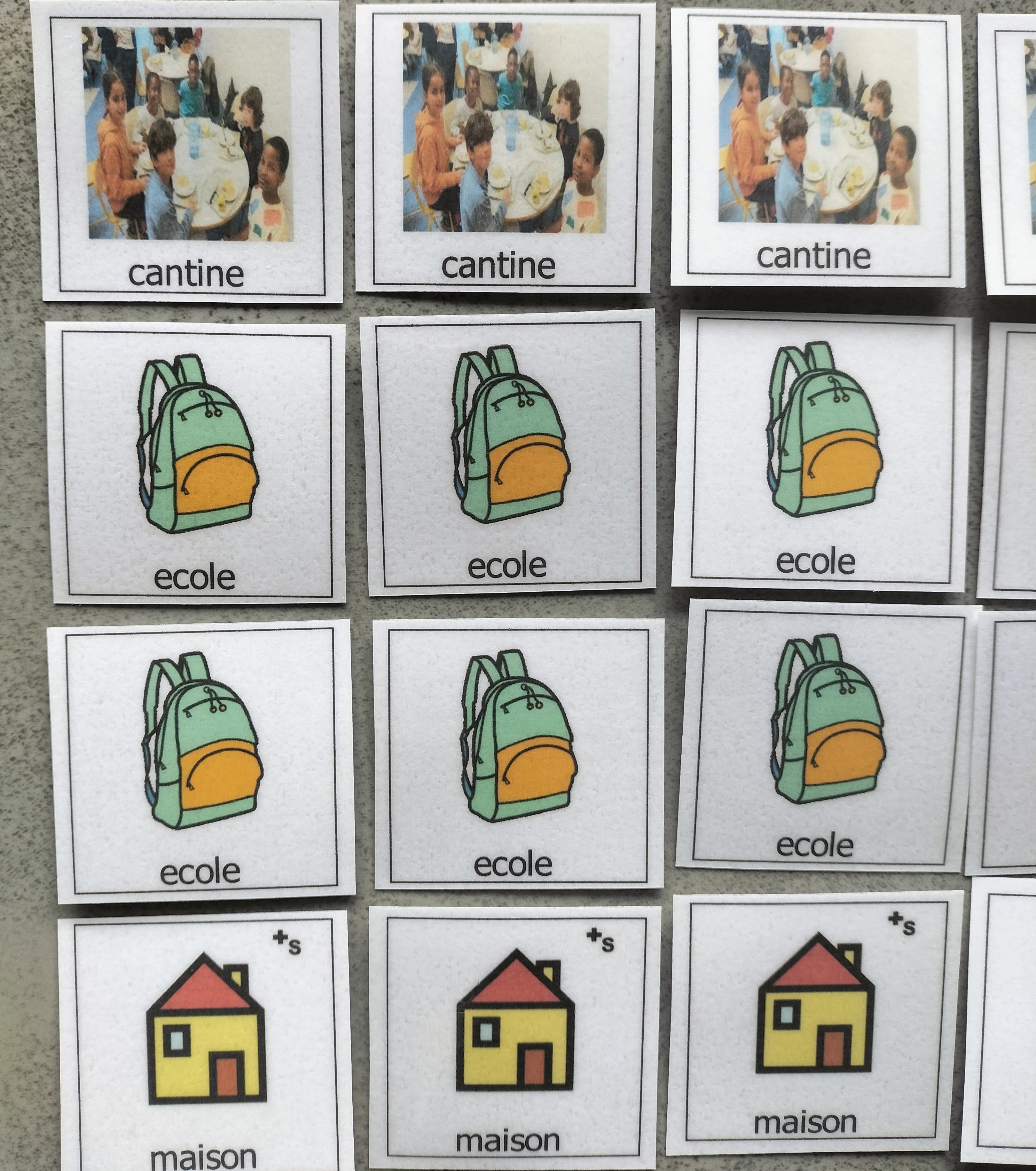Semainier enfant Montessori avec pictogrammes – Routine semaine école maison cantine – CAA / PECS TSA TDAH