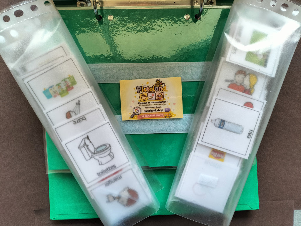 Classeur de communication PECS Makaton CAA – 60 pictogrammes enfant TSA TDAH non verbal – support autonomie langage