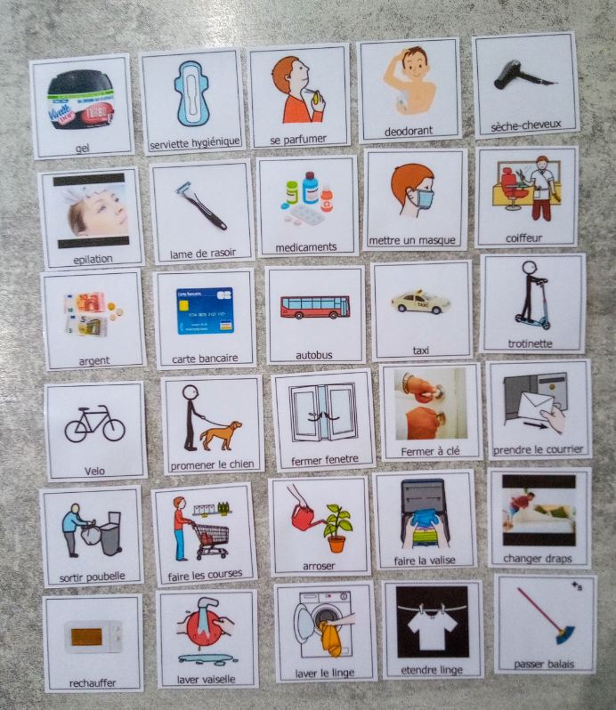 30 pictogrammes vie quotidienne ado adulte – PECS / Makaton CAA – communication TSA non verbal – autonomie handicap
