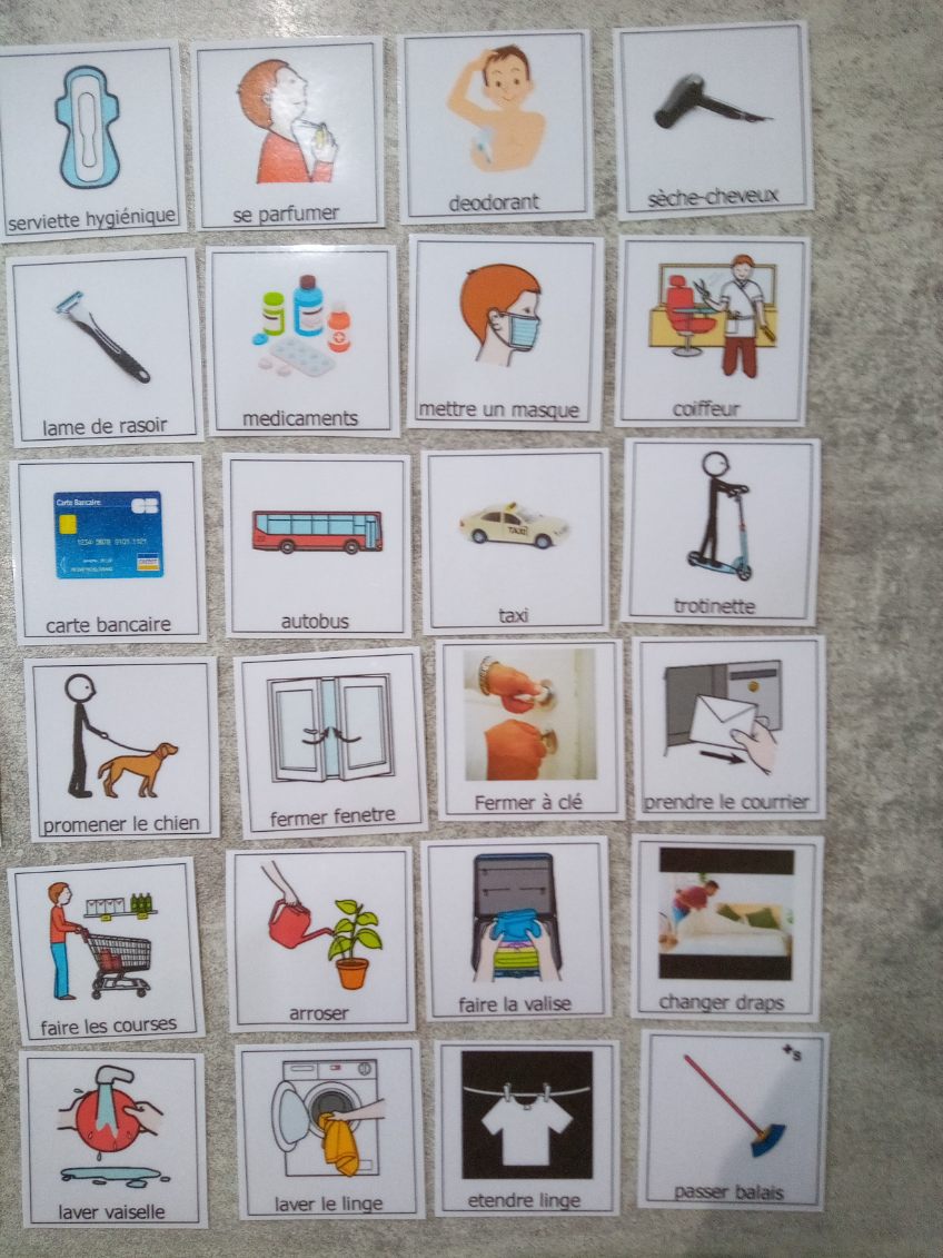 30 pictogrammes vie quotidienne ado adulte – PECS / Makaton CAA – communication TSA non verbal – autonomie handicap