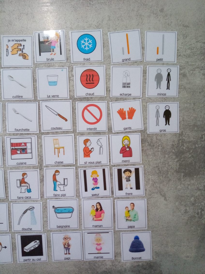 73 pictogrammes vie quotidienne enfant – PECS / Makaton – communication TSA non verbal Montessori – imagier complet