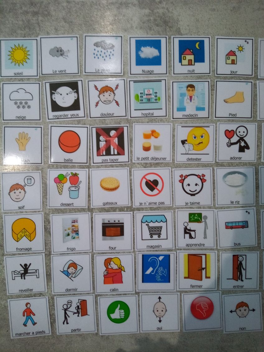 73 pictogrammes vie quotidienne enfant – PECS / Makaton – communication TSA non verbal Montessori – imagier complet