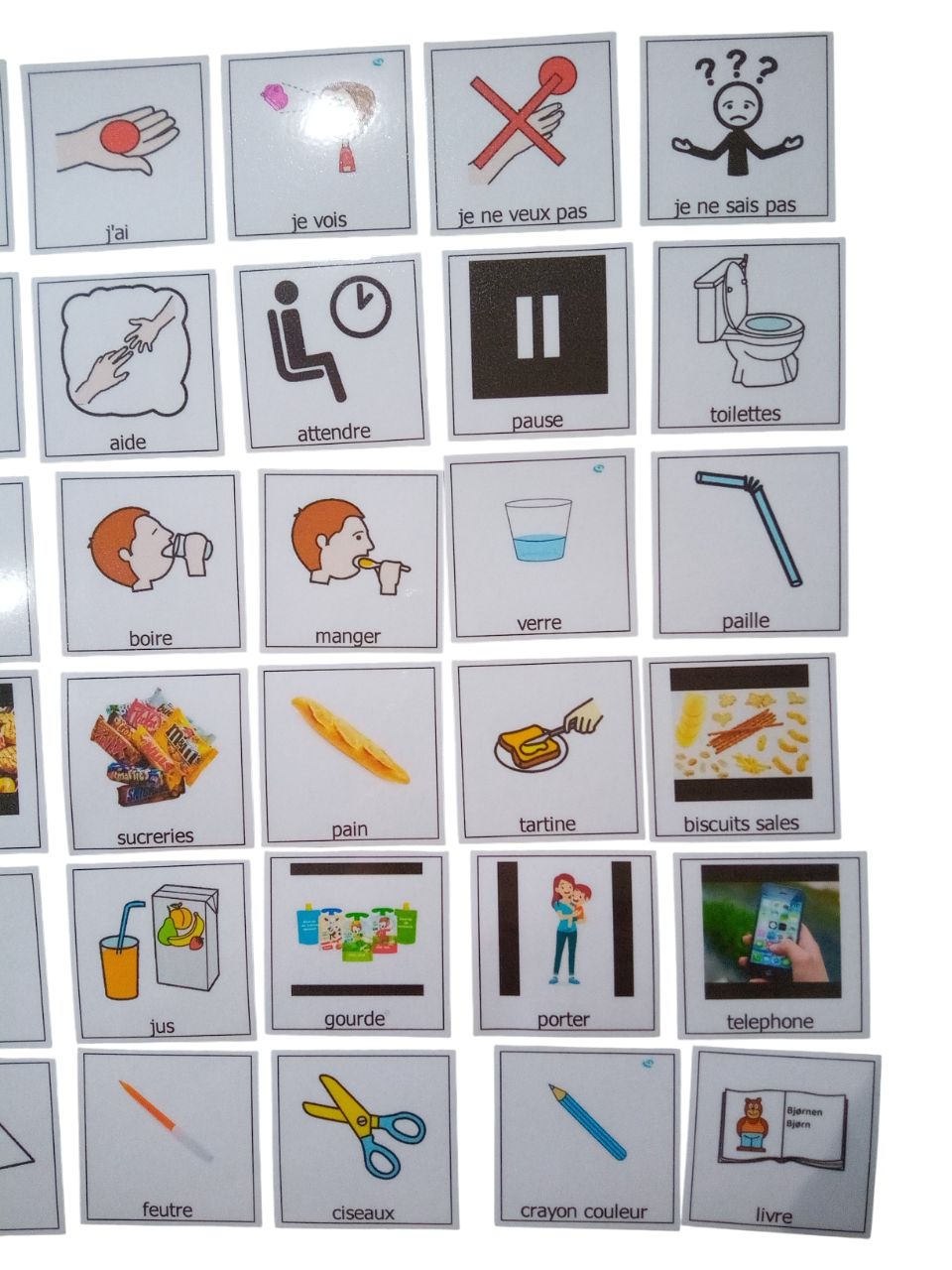 30 pictogrammes vie quotidienne enfant – PECS / Makaton CAA – communication TSA non verbal – Montessori