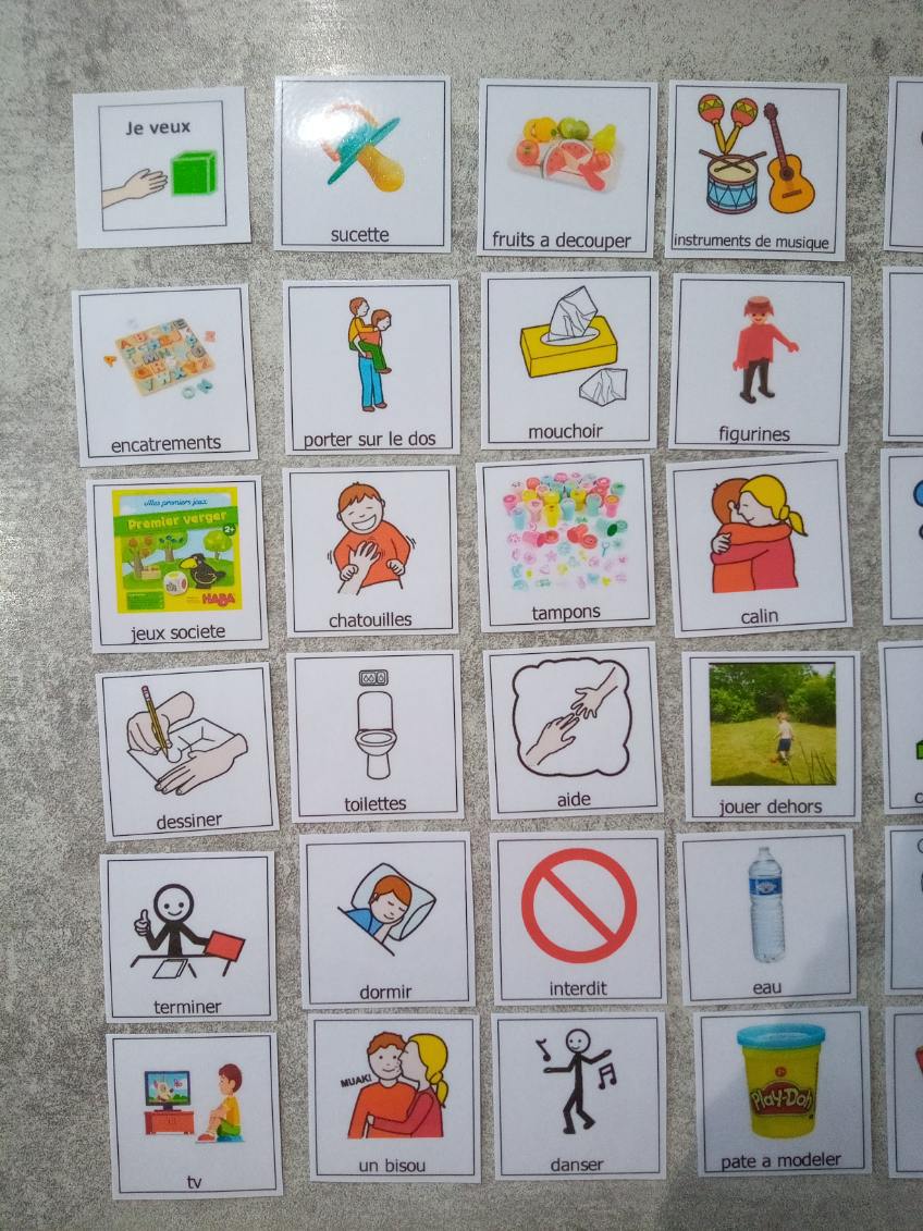 Pictogrammes communication 30 pièces – Vie quotidienne Montessori – PECS Makaton CAA enfant TSA non verbal