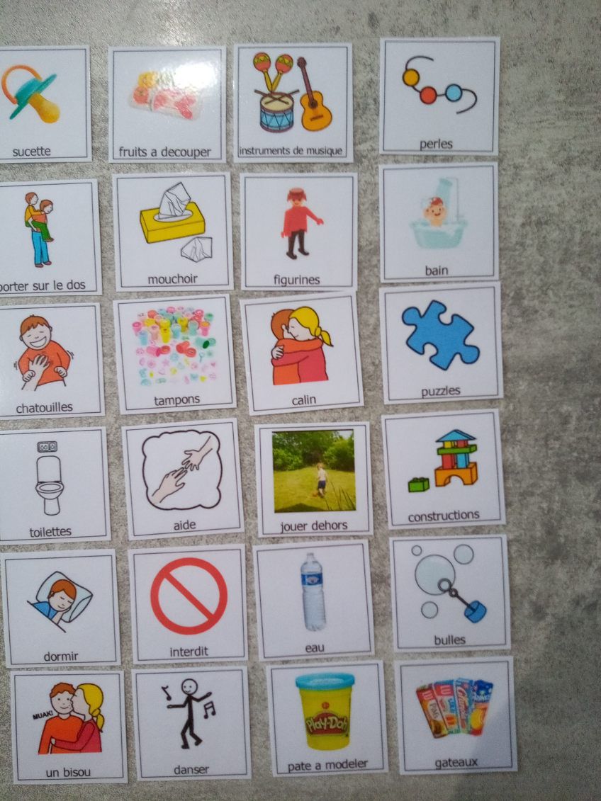 Pictogrammes communication 30 pièces – Vie quotidienne Montessori – PECS Makaton CAA enfant TSA non verbal