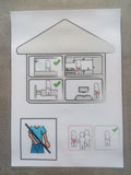 Affiche règles de comportement enfant – Respect du corps et vie en société Montessori – CAA / PECS TSA A4 plastifiée