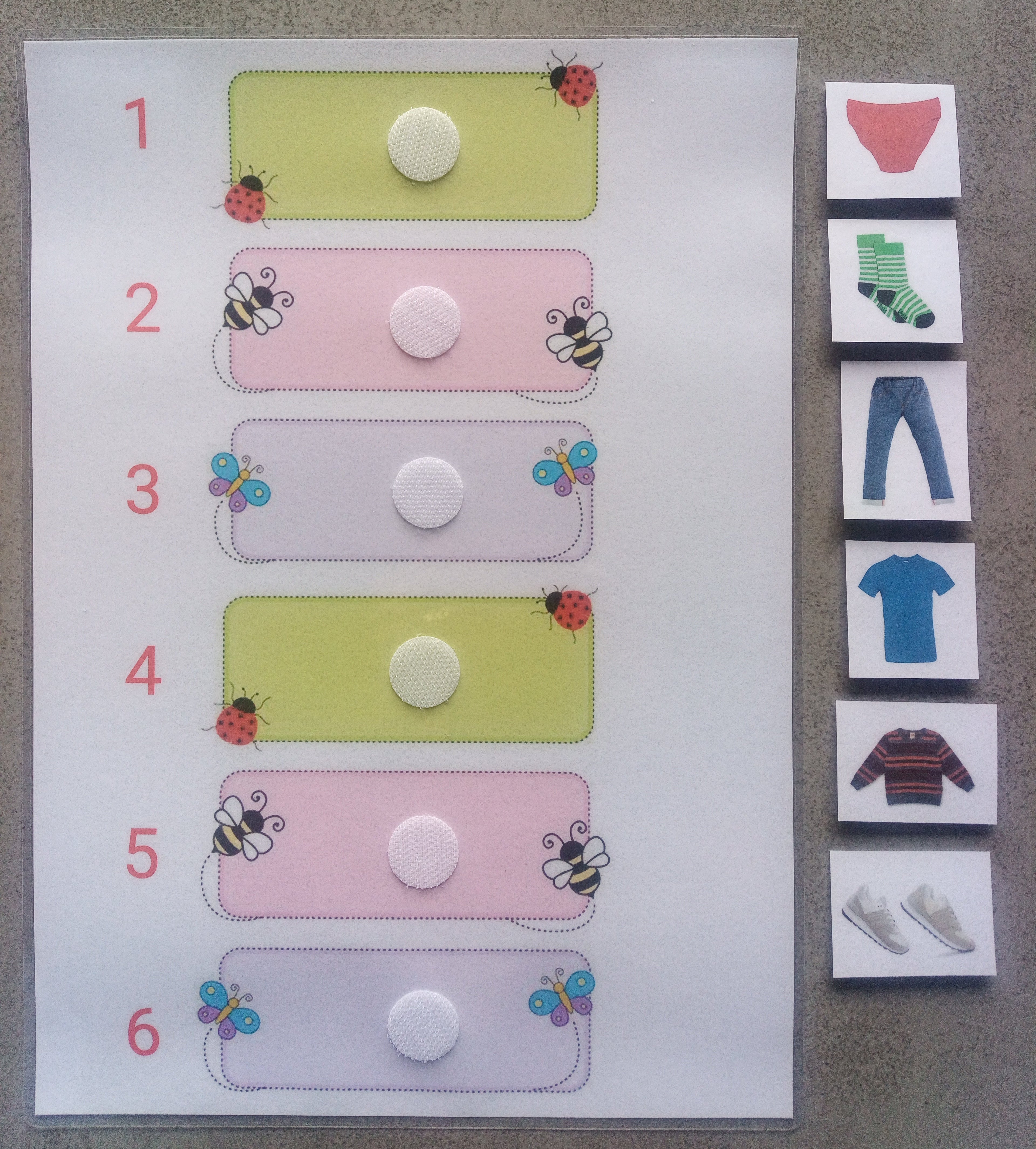 Tableau habillage enfant autonomie – Routine s’habiller seul Montessori – CAA / PECS TSA TDAH – pictogrammes vêtements