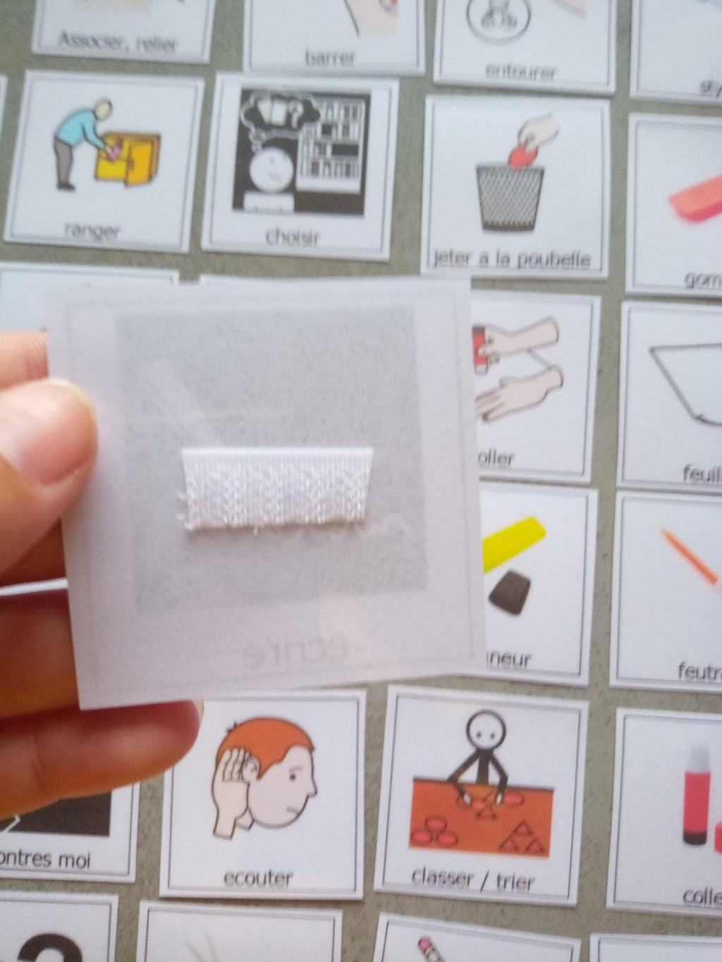 Lot 30 pictogrammes matériel scolaire et consignes – communication visuelle classe PECS Montessori TSA