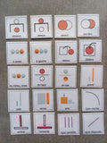 20 pictogrammes repérage espace enfant – prépositions Montessori PECS CAA – TSA non verbal maternelle mathématiques