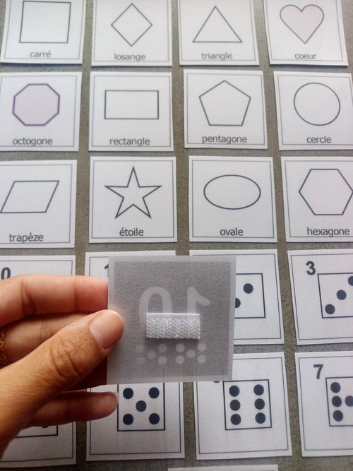 23 pictogrammes nombres et formes géométriques – Montessori PECS communication TSA non verbal – apprentissage visuel mathématiques