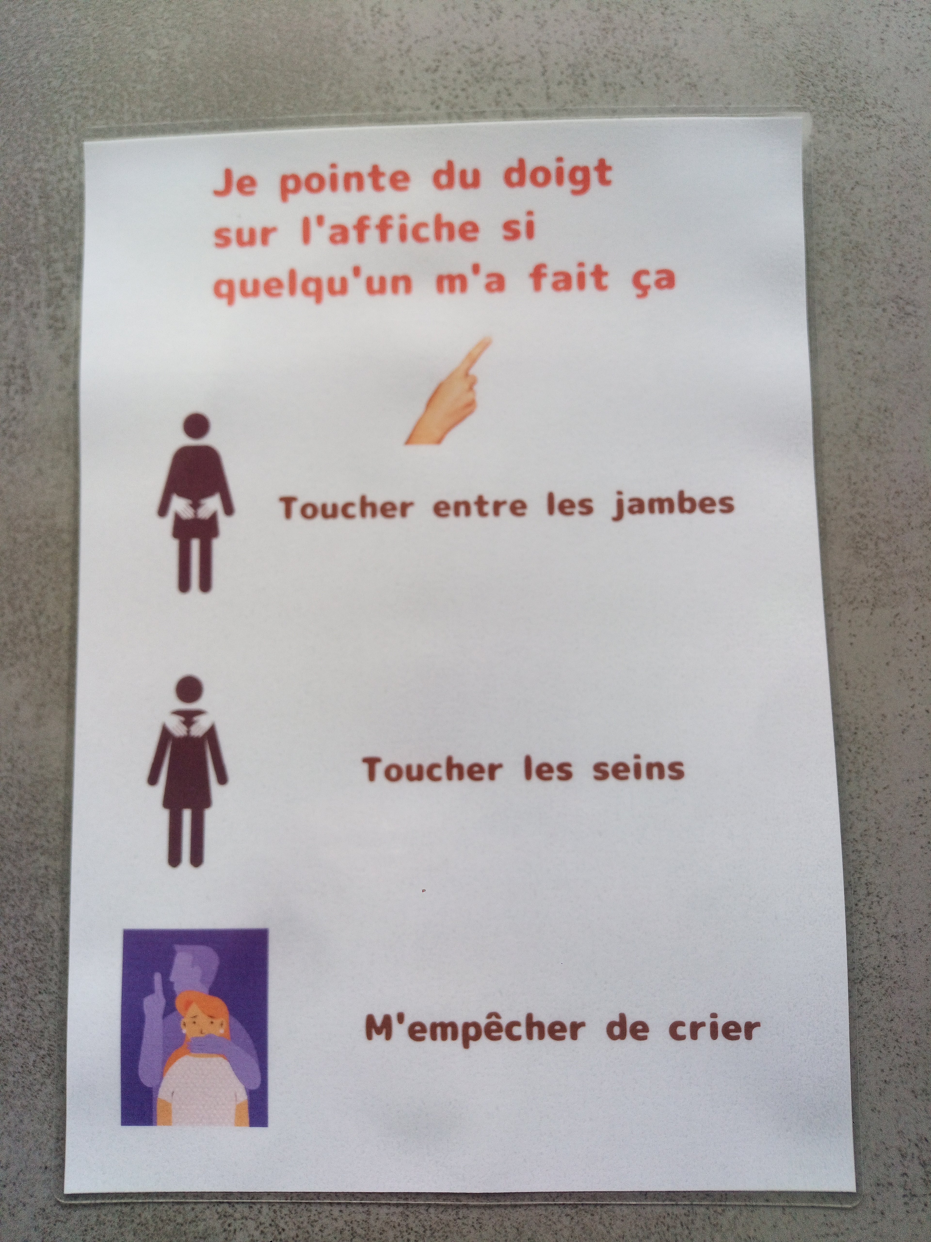 Affiche communication enfant non verbal – Demande d’aide et signalement situation difficile – CAA / PECS TSA A4 plastifiée
