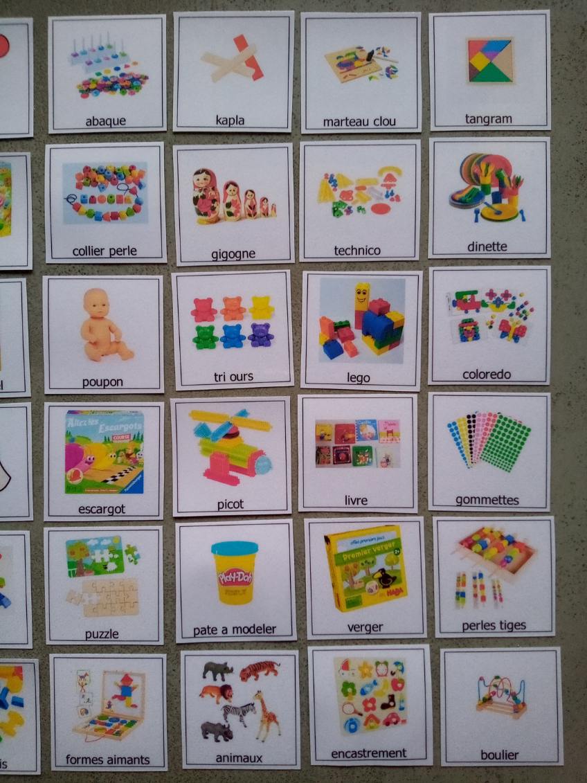 30 pictogrammes jeux et activités enfant – PECS / Makaton CAA – choix loisirs Montessori – communication TSA non verbal