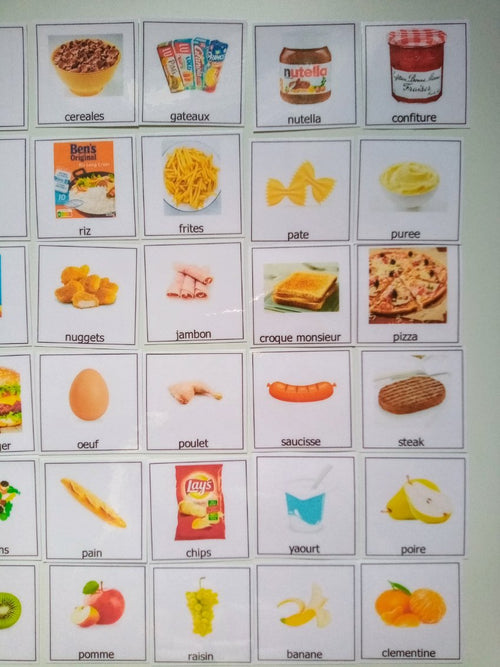 30 pictogrammes alimentation enfant – PECS / Makaton / TSA non verbal – communication repas Montessori – éveil du langage