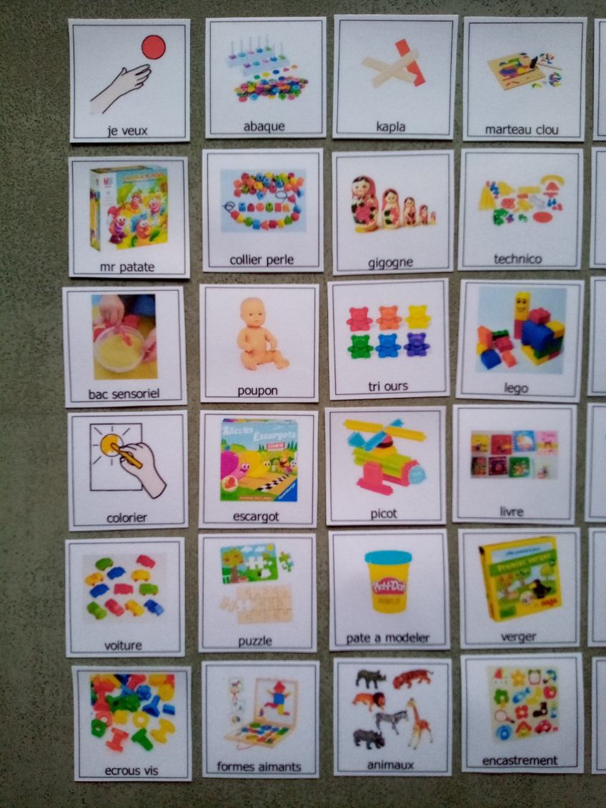 30 pictogrammes jeux et activités enfant – PECS / Makaton CAA – choix loisirs Montessori – communication TSA non verbal
