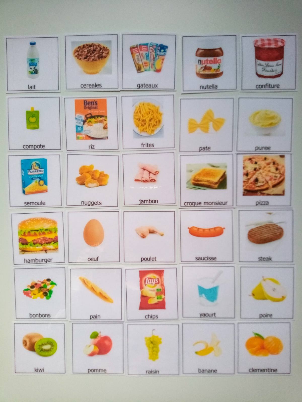 30 pictogrammes alimentation enfant – PECS / Makaton / TSA non verbal – communication repas Montessori – éveil du langage