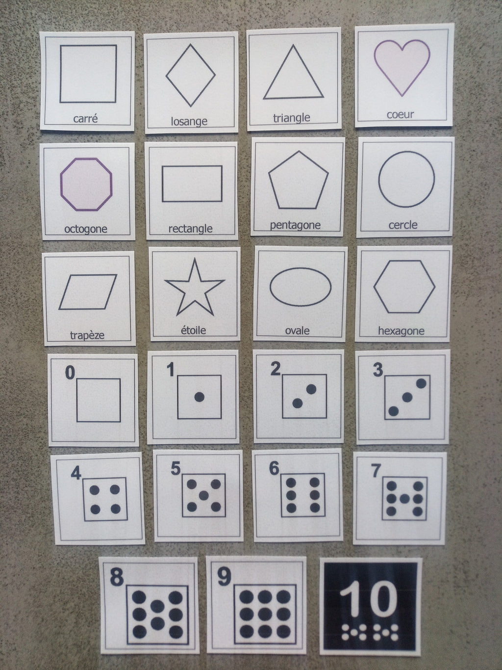 23 pictogrammes nombres et formes géométriques – Montessori PECS communication TSA non verbal – apprentissage visuel mathématiques