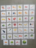 40 pictogrammes fruits et légumes enfant – Imagier Montessori – PECS communication TSA non verbal – vocabulaire alimentation