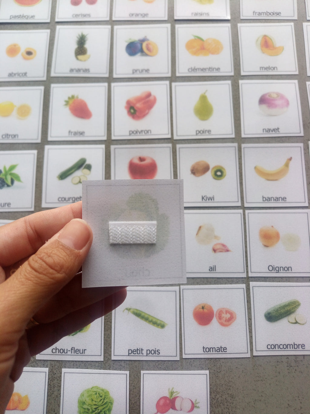40 pictogrammes fruits et légumes enfant – Imagier Montessori – PECS communication TSA non verbal – vocabulaire alimentation