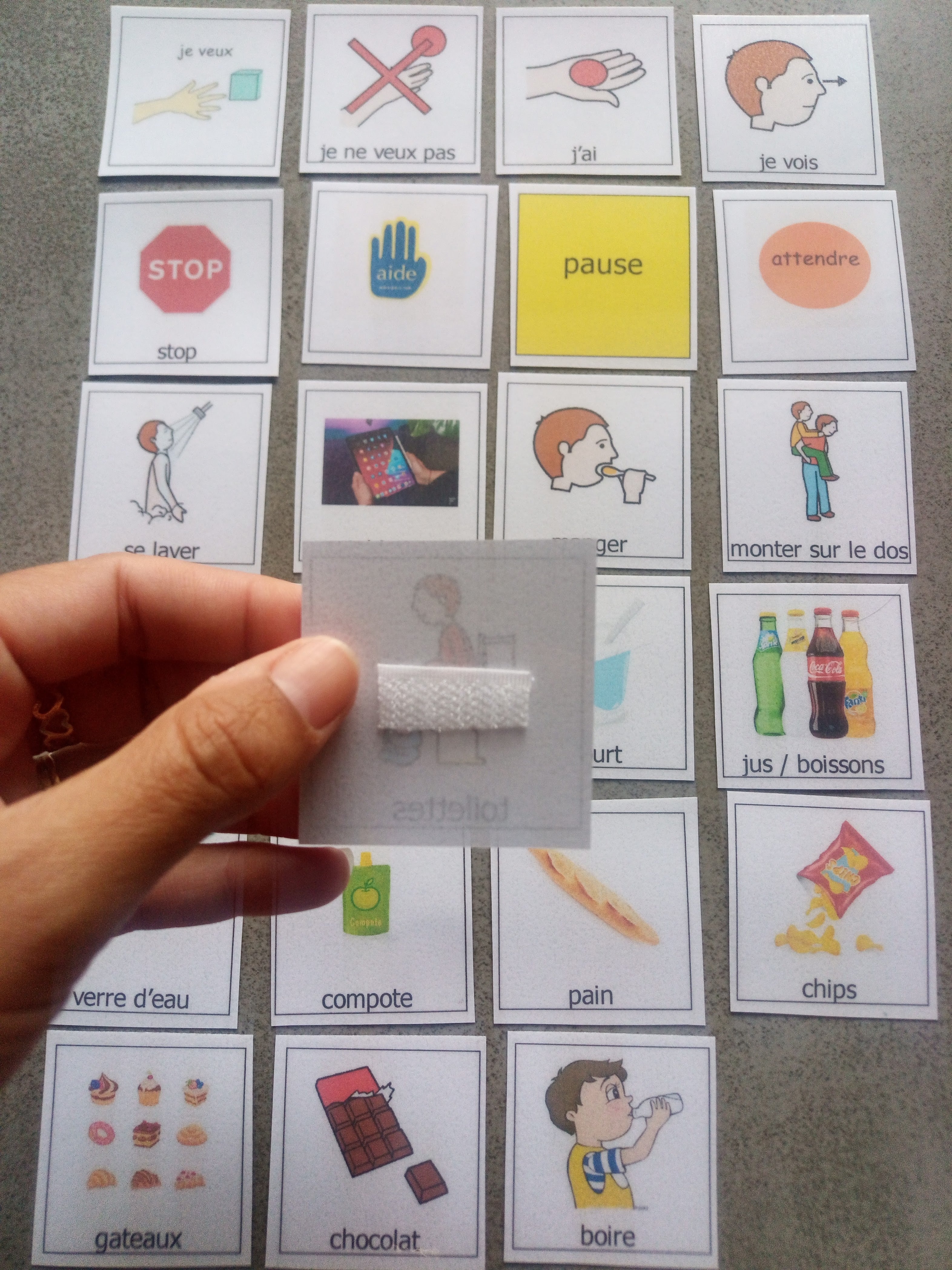 lot 24 pictogrammes communication quotidien pecs caa makaton