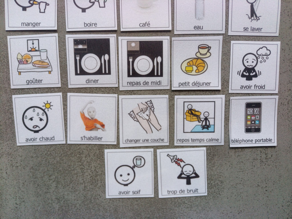 32 pictogrammes communication hospitalisation – PECS / Makaton CAA – patient non verbal TSA AVC Alzheimer – besoins soins