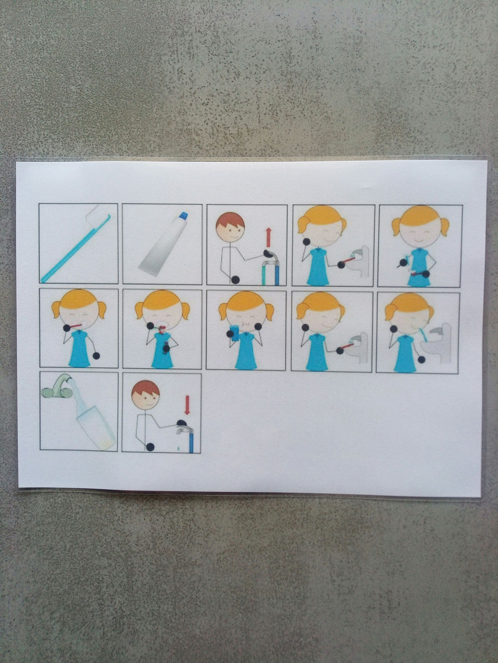 Séquentiel brossage dents enfant – Routine hygiène Montessori – CAA / PECS TSA TDAH – autonomie salle de bain
