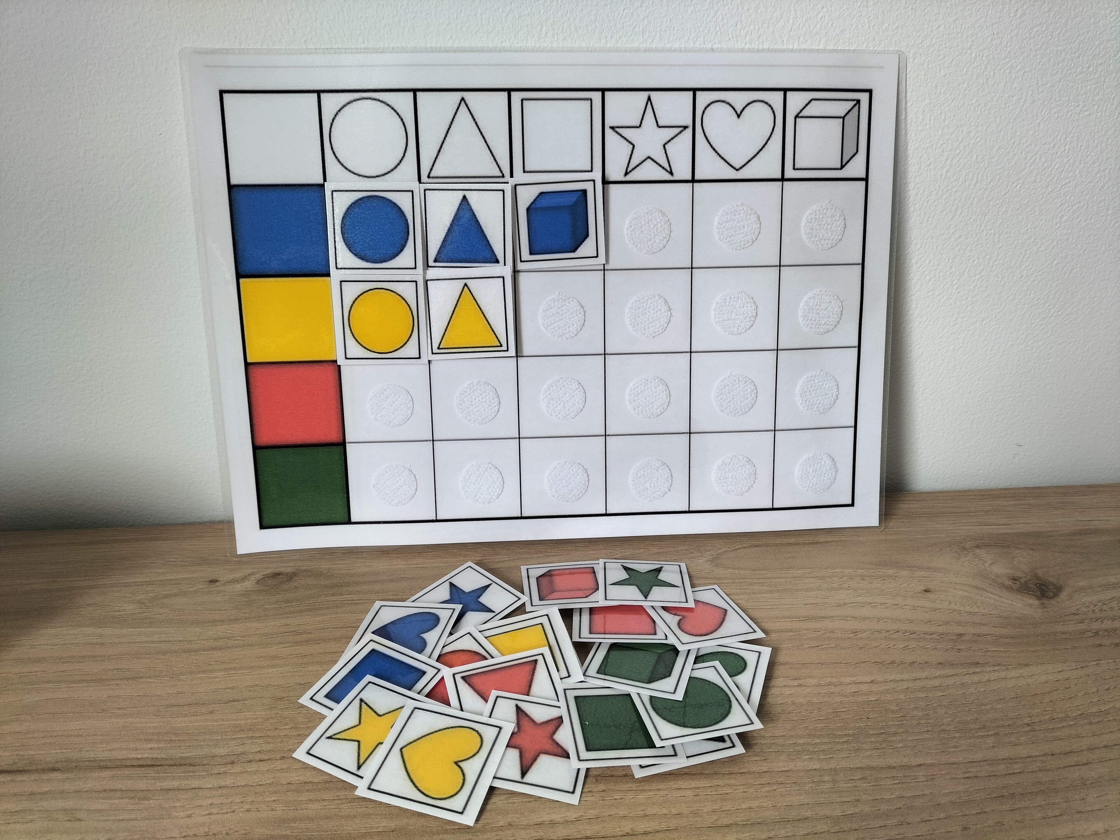 Activité de discrimination visuelle | Pictogrammes velcro TSA Autisme Montessori