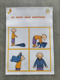 Affiche apprendre à mettre son manteau | Autonomie TSA