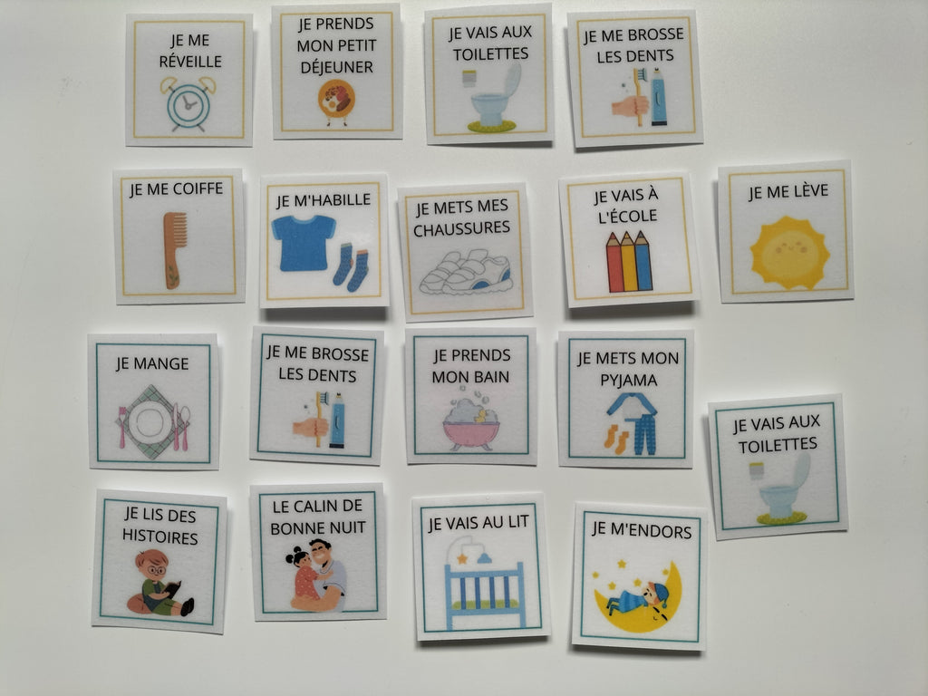 Routine Visuelle Enfant avec Pictogrammes