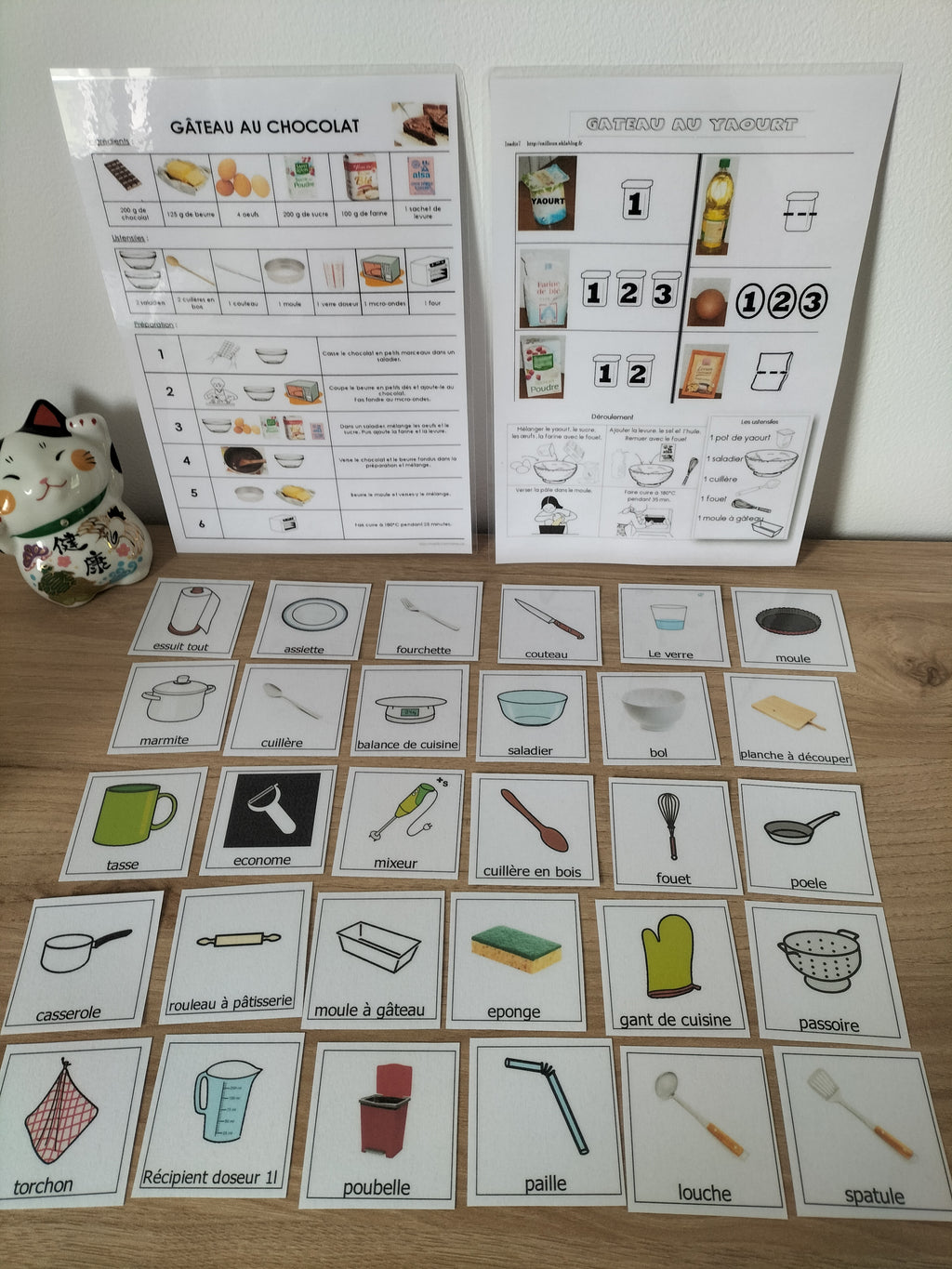 30 pictogrammes cuisine + recettes gâteaux illustrées | PECS TSA