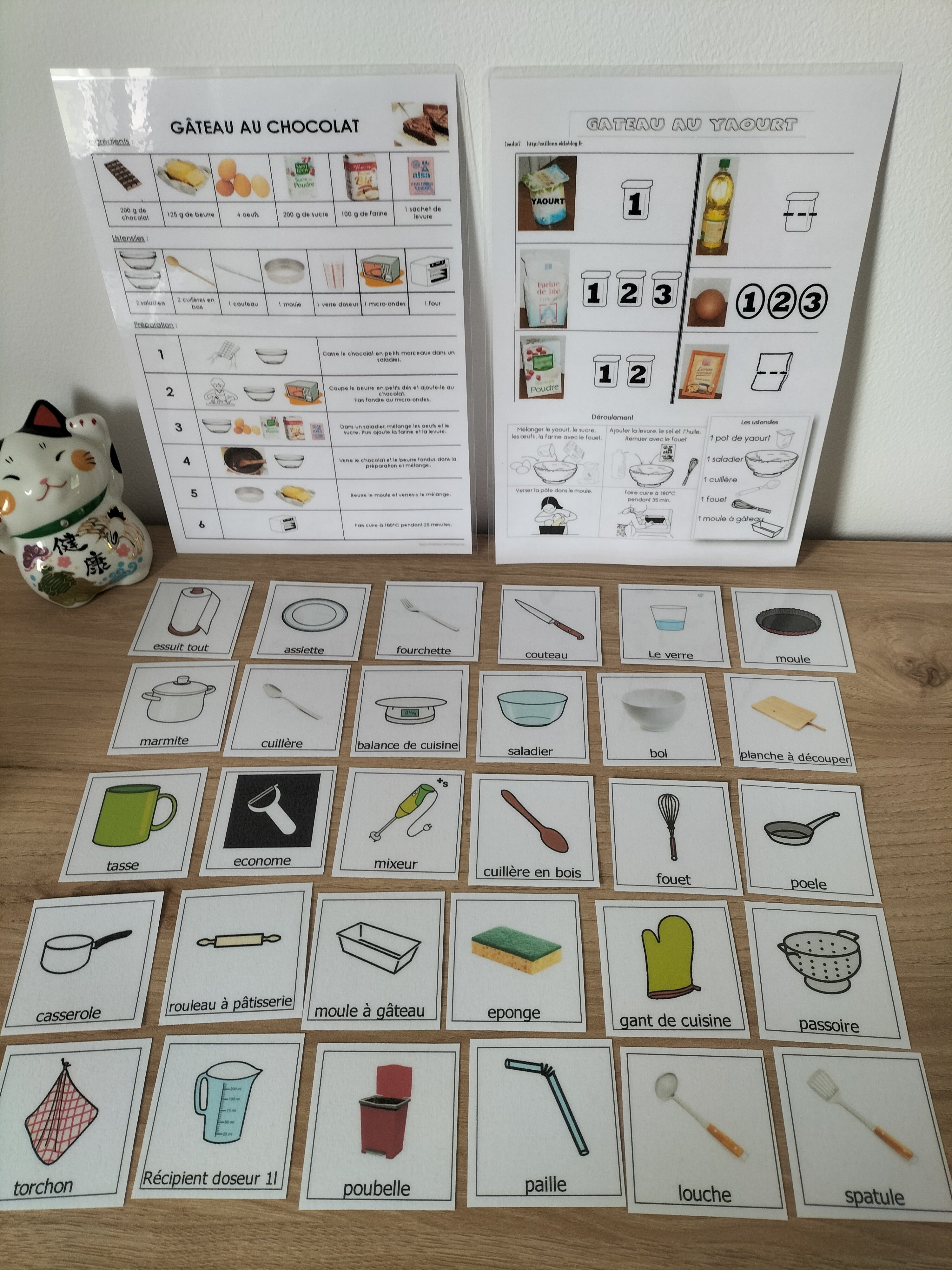 30 pictogrammes cuisine + recettes gâteaux illustrées | PECS TSA