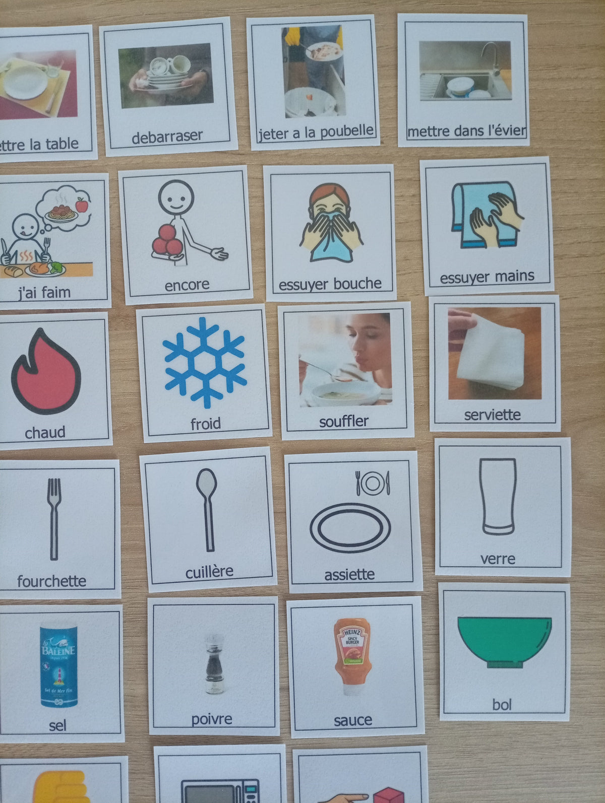 29 pictogrammes pour le repas