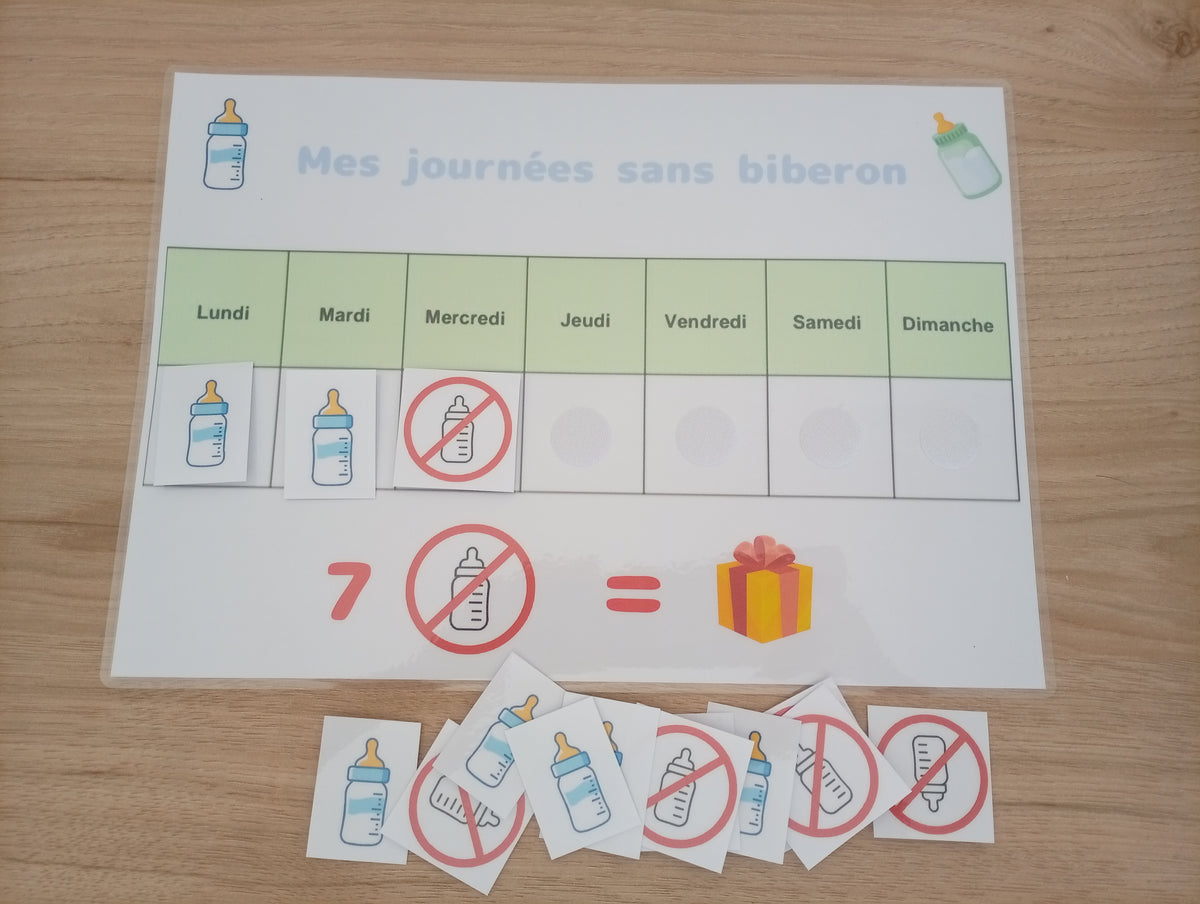 🍼 Tableau routine « J’arrête le biberon »