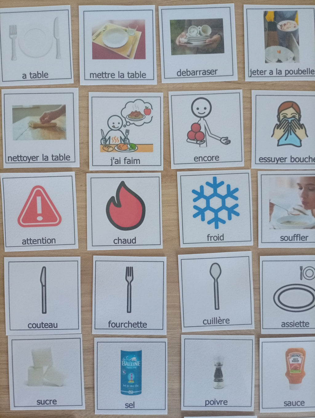 29 pictogrammes pour le repas