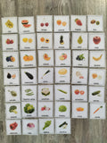 40 Pictogrammi Frutta e Verdura Plastificati – Carte Montessori e Comunicazione PECS