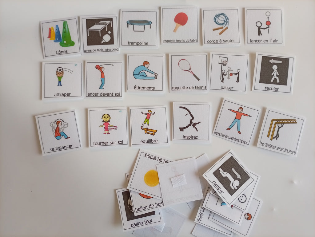 30 Pictogrammes Sport PECS Makaton CAA