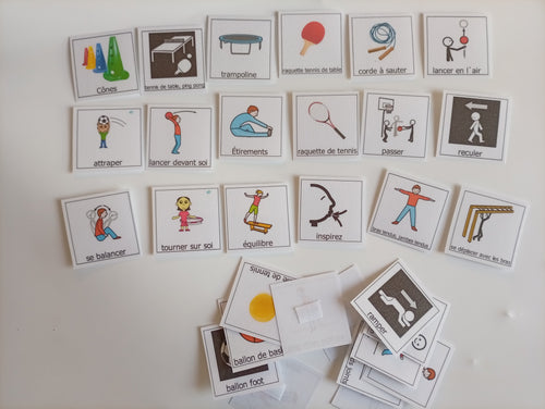 30 Pictogrammes Sport PECS Makaton CAA