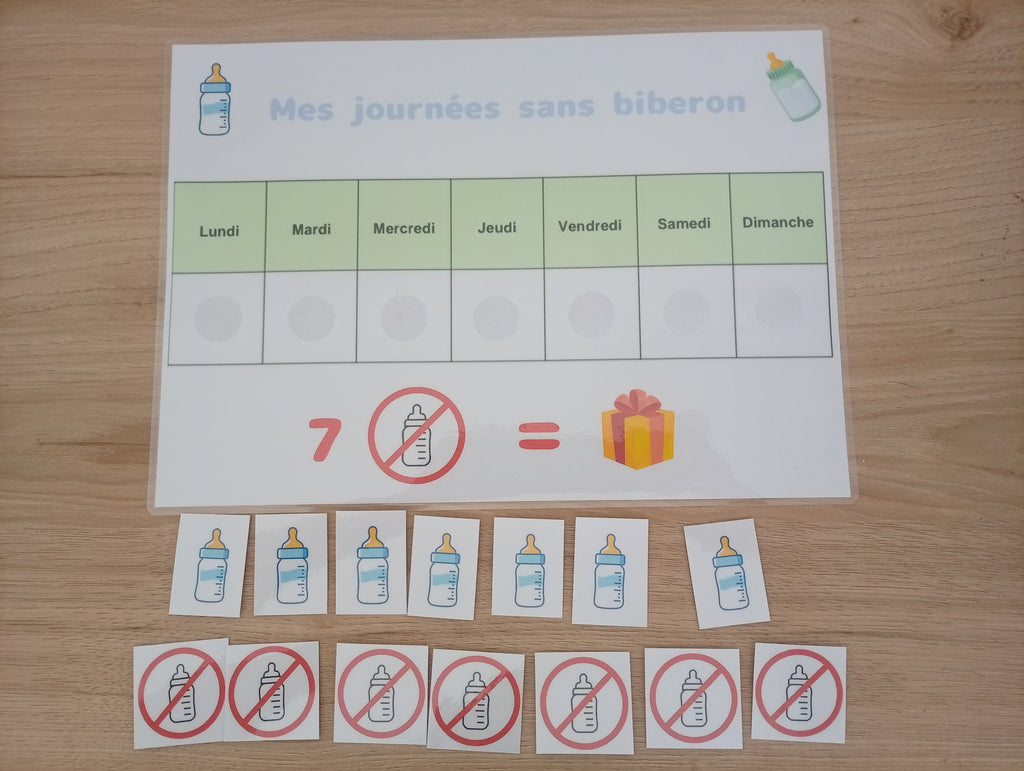 🍼 Tableau routine « J’arrête le biberon »