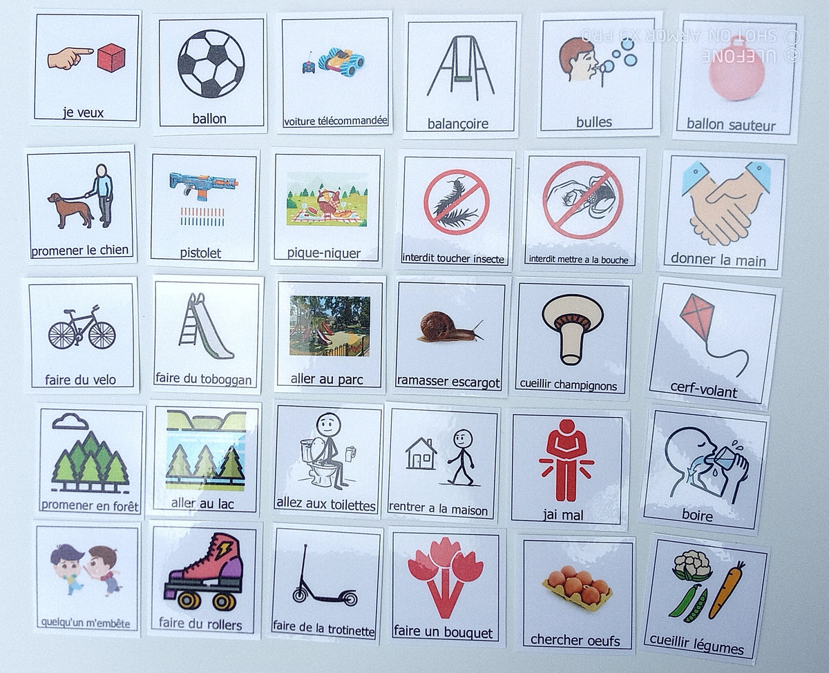30 pictogrammes activités extérieures