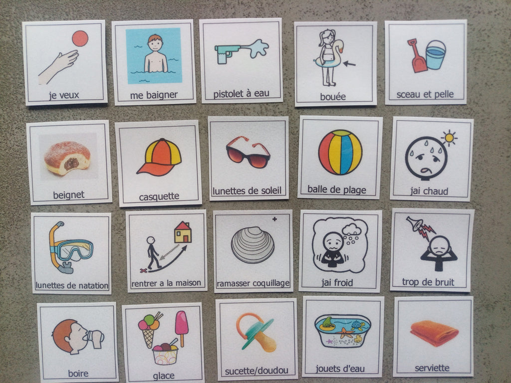 30 Pictogrammes Été PECS Makaton | Communication TSA Autisme Enfant Non Verbal