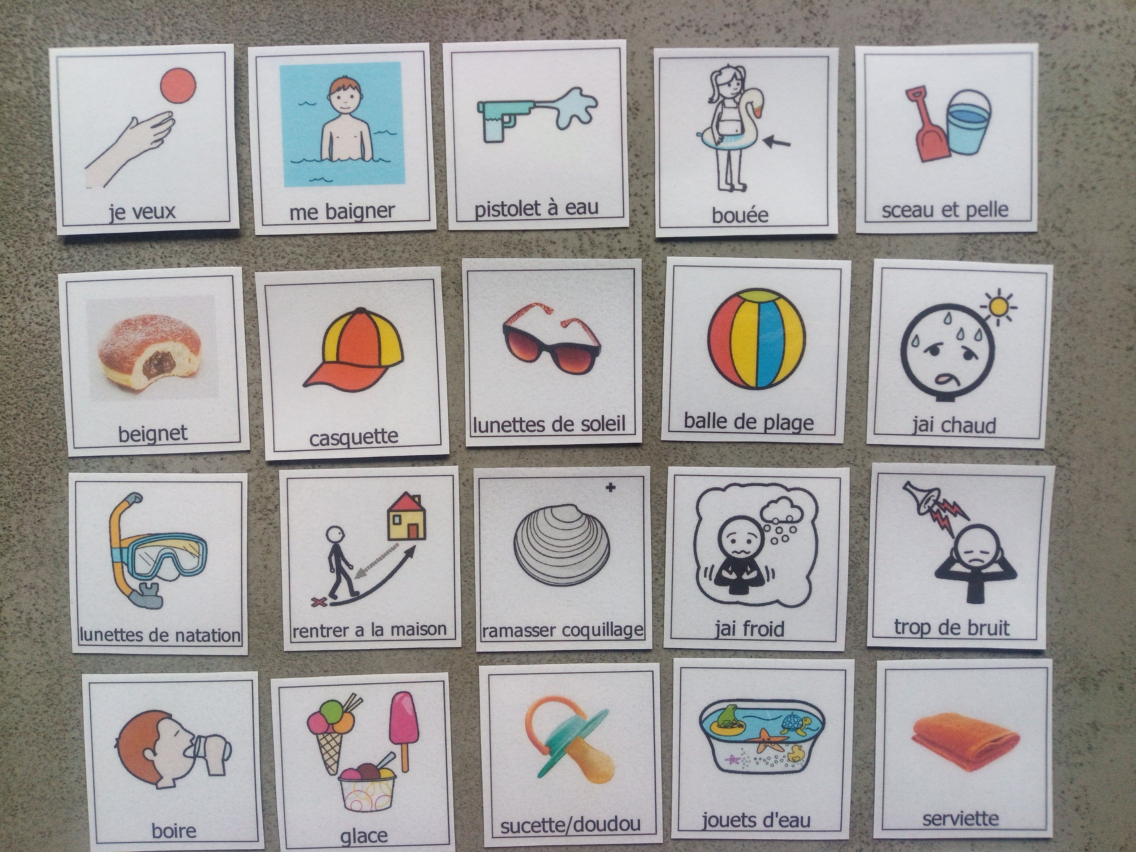 30 Pictogrammes Été PECS Makaton | Communication TSA Autisme Enfant Non Verbal