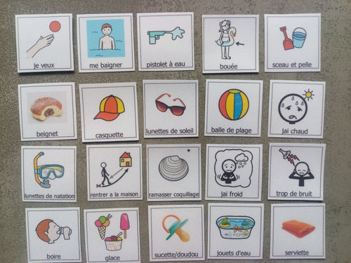 30 Pictogrammes Été PECS Makaton | Communication TSA Autisme Enfant Non Verbal