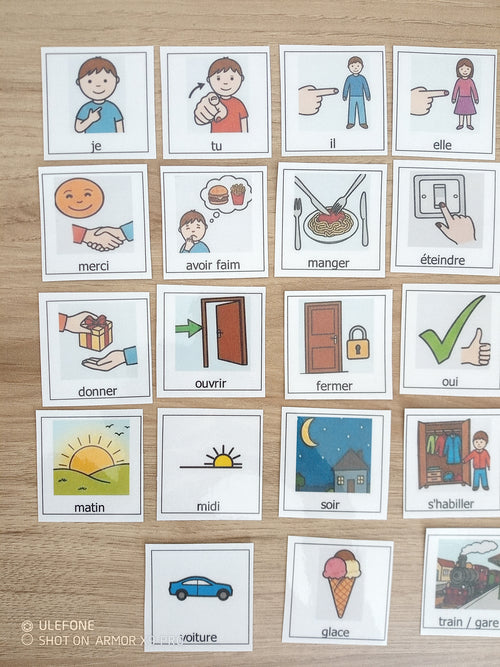 28 pictogrammes généraux et pronoms