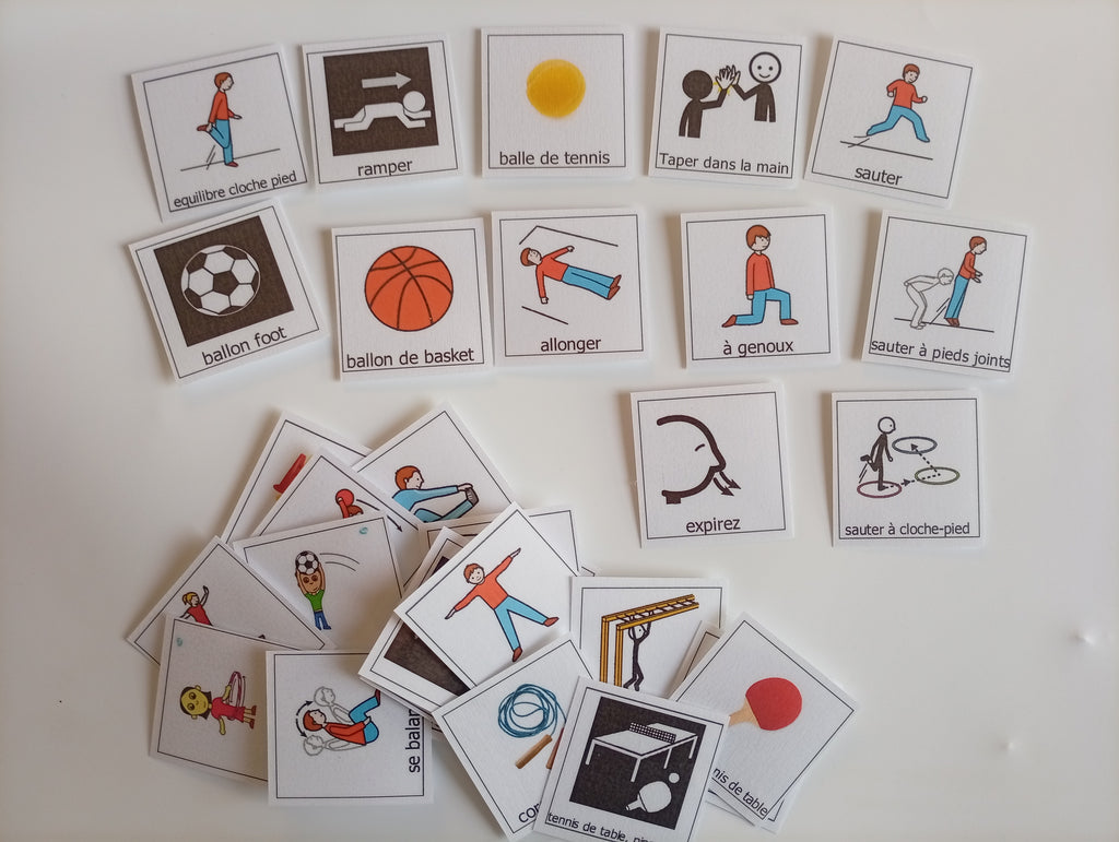 30 Pictogrammes Sport PECS Makaton CAA