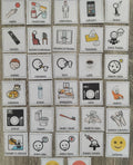 32 Pictogrammi Plastificati con Velcro – Comunicazione CAA per Adulti Non Verbali